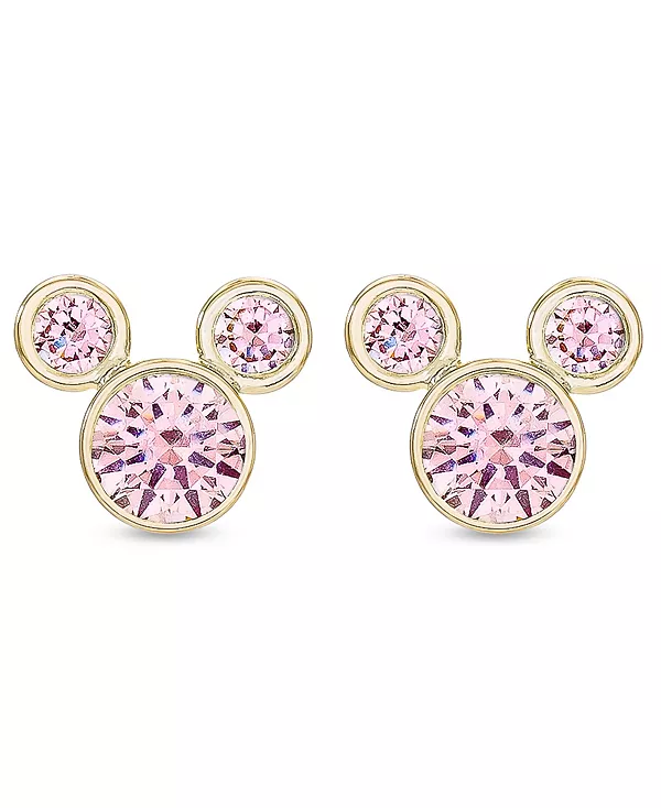 

Детские серьги-гвоздики с Микки Маусом из кубического циркония, золото 14 карат Disney, june