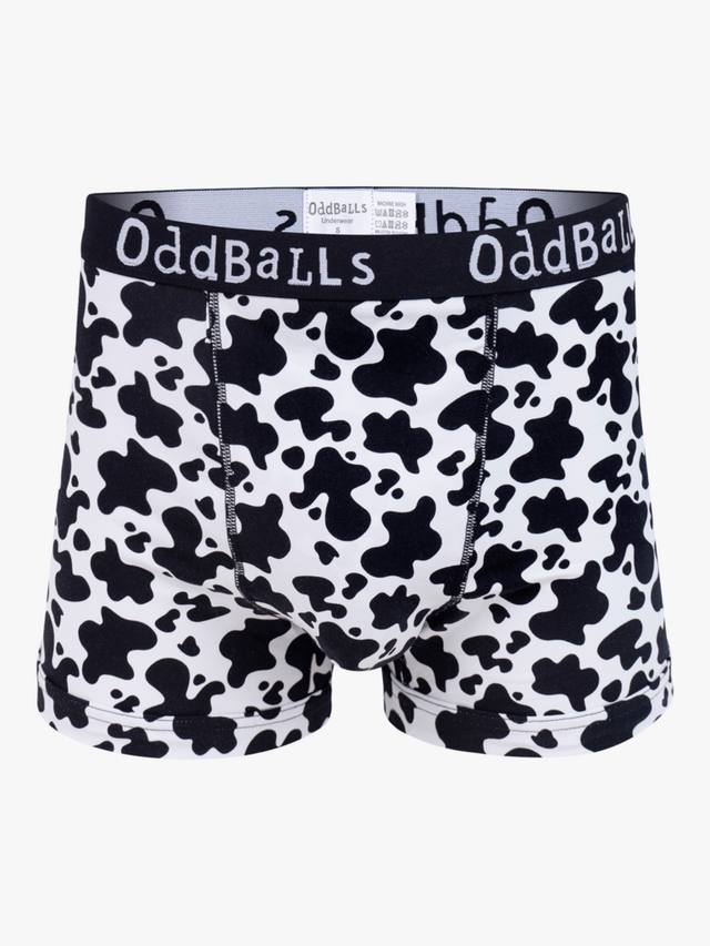 

Боксерские шорты из толстой коровы OddBalls, черный/белый