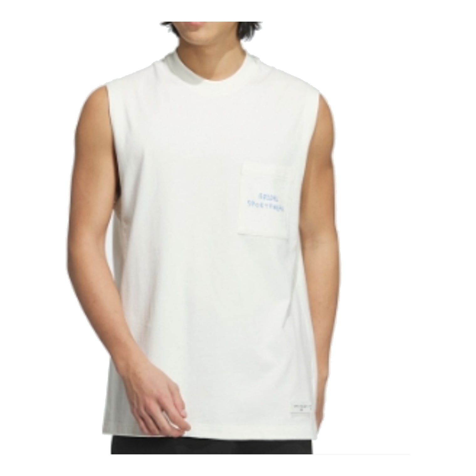 Спортивный топ adidas Graphic Tank Top 'White Blue' JP2642, белый — фото 2