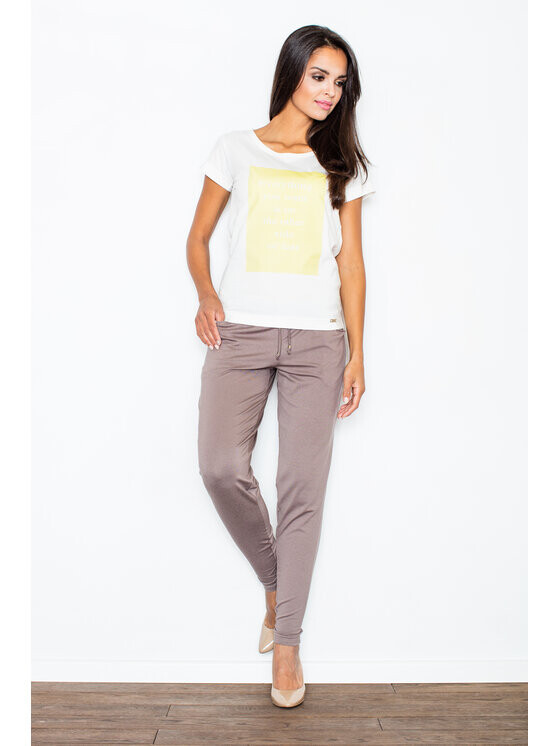

Женские брюки regular fit Figlfigl, коричневый