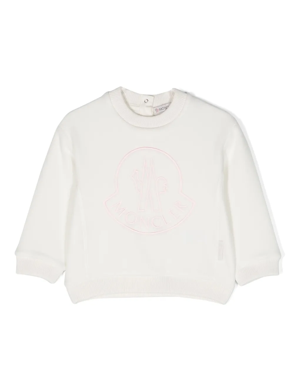 

Флисовая толстовка с вышитым логотипом Moncler Enfant, белый