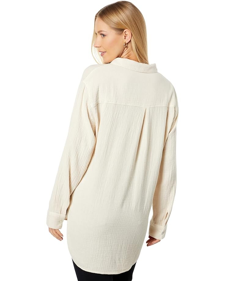 

Рубашка Three Dots Washed Tunic Shirt, цвет Rainy Day