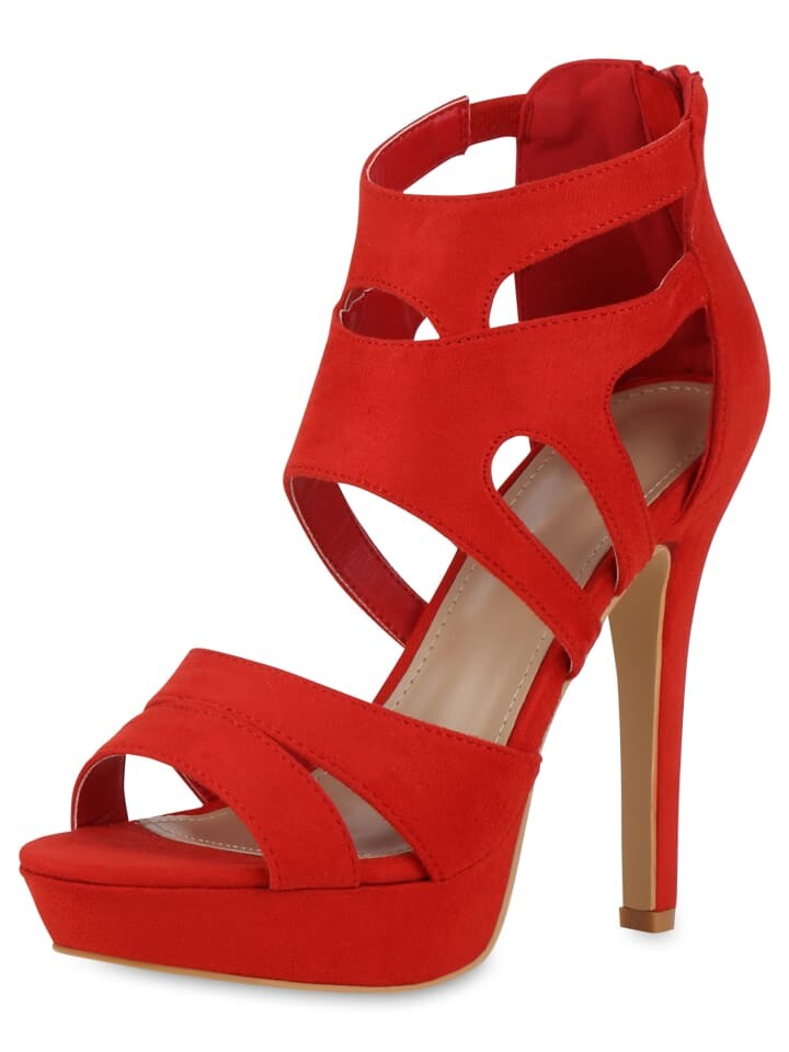 Сандалии на плоской подошве VAN HILL High Heels Scarlett, красный