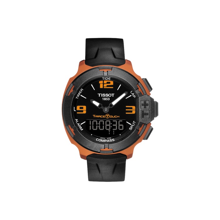 

TISSOT Часы Race Collection Quartz Movement Men's Watch Watch 42.15mm Black Dial Aluminum Watch Case Rubber Strap, Black