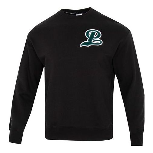 

Свитер team crew logo sweatshirt 'black green' Puma, черный