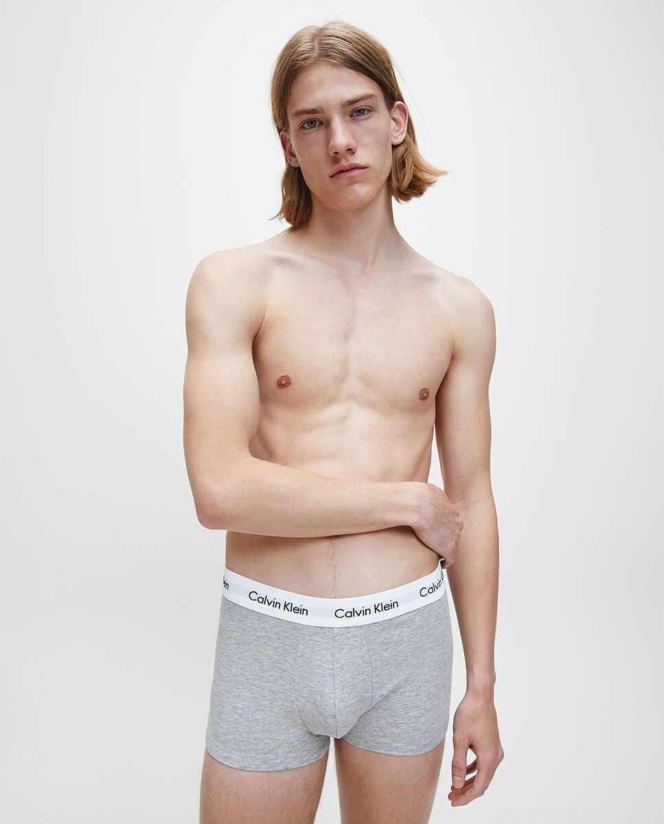 Комплект из трех мужских трикотажных боксеров разных цветов Calvin Klein, мультиколор — фото 4