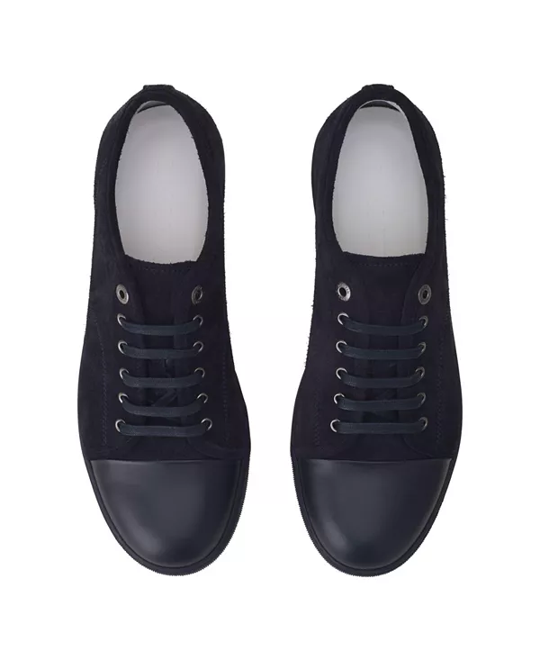 Мужские кроссовки dbb1 из кожи и замши Lanvin, синий — фото 2