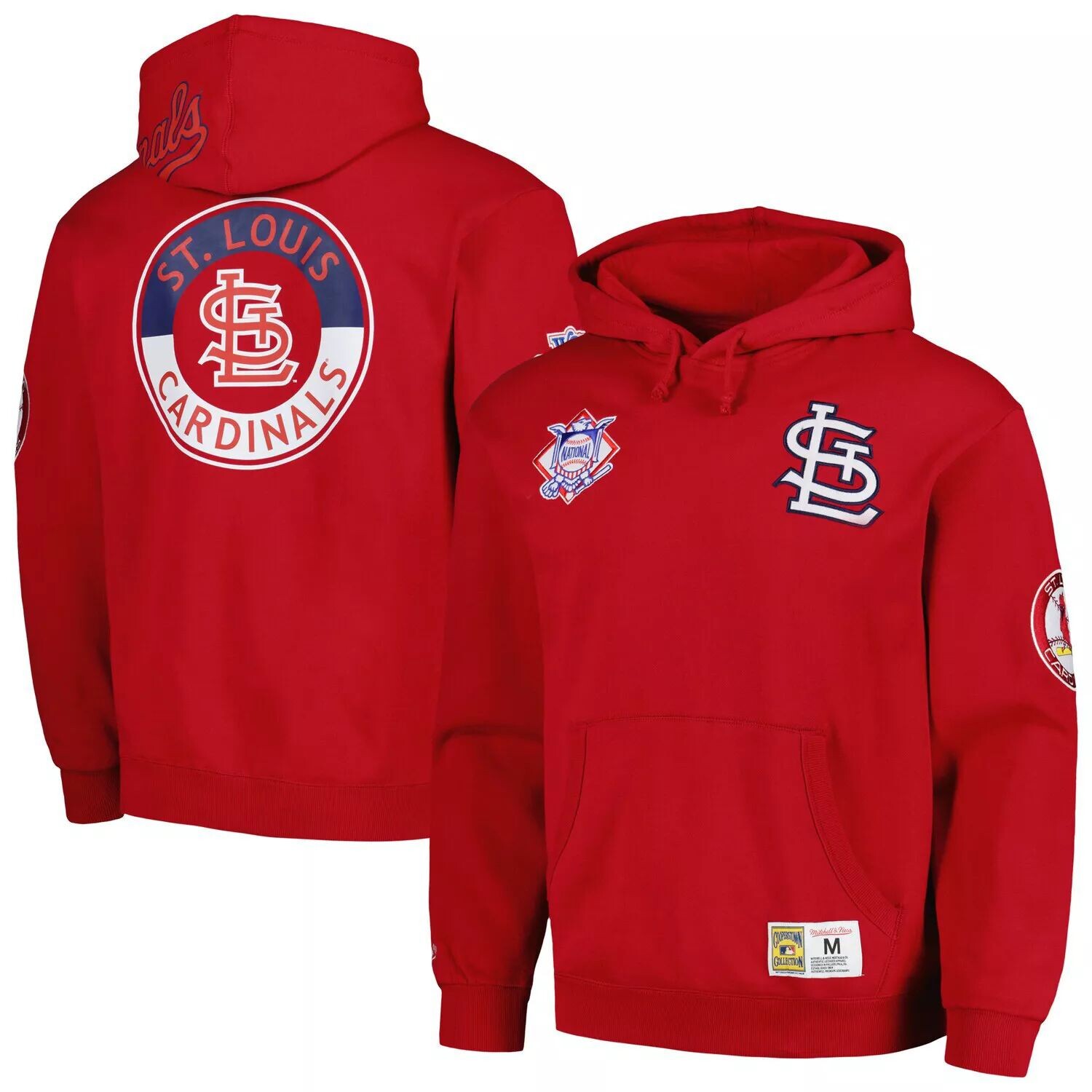 

Мужской красный пуловер с капюшоном Mitchell & Ness St. Louis Cardinals City Collection