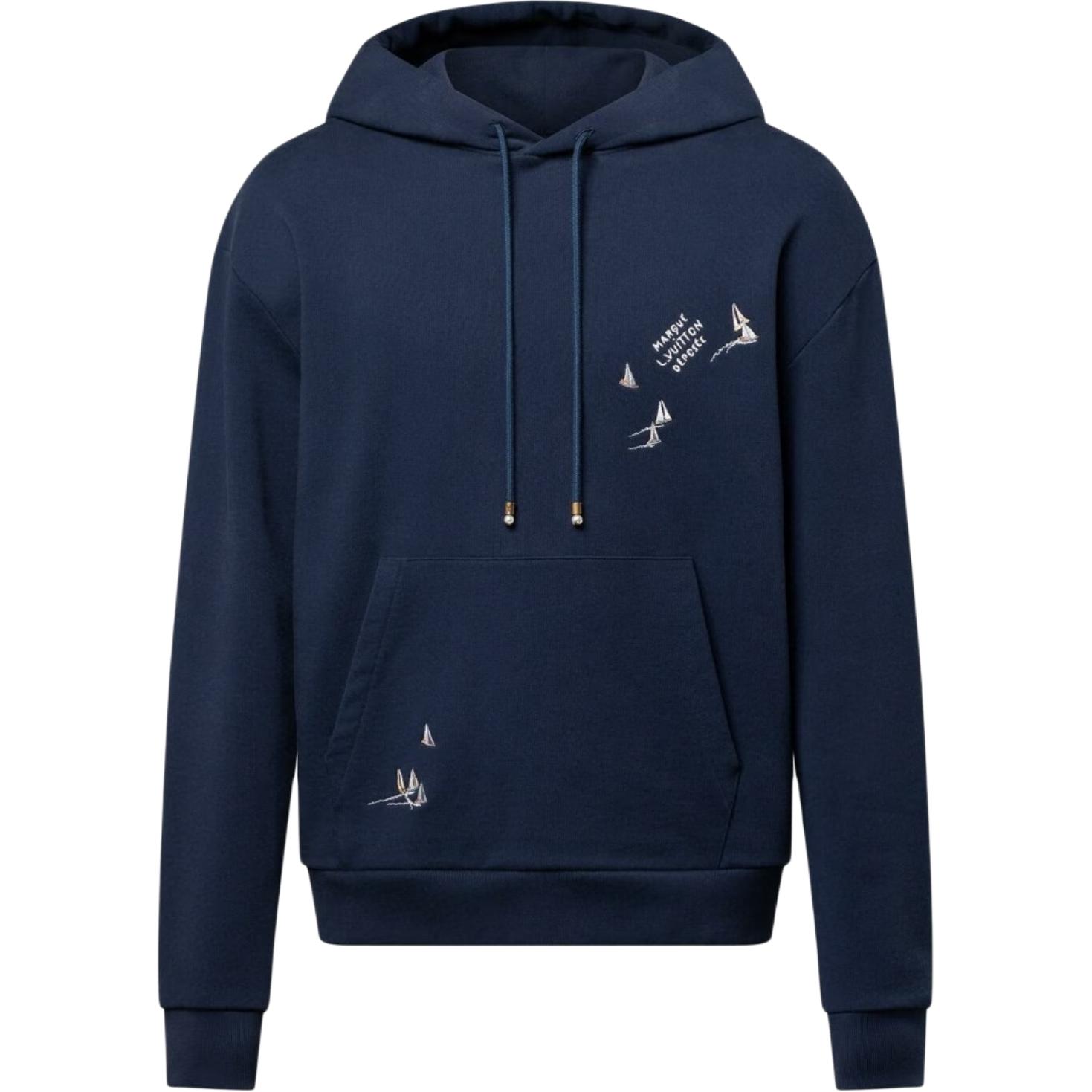 

Худи с вышитой подписью LOUIS VUITTON, синий