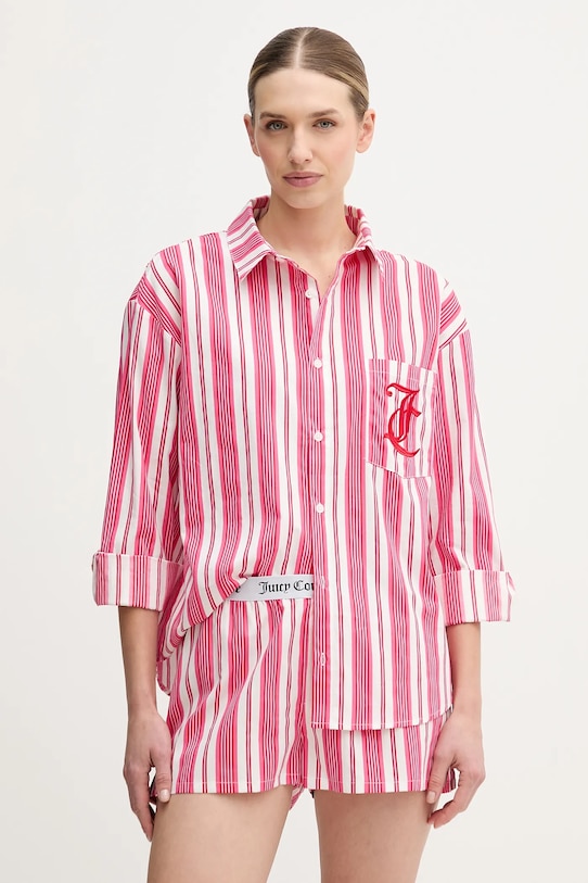 

Пижамная рубашка из хлопка Juicy Couture, розовый