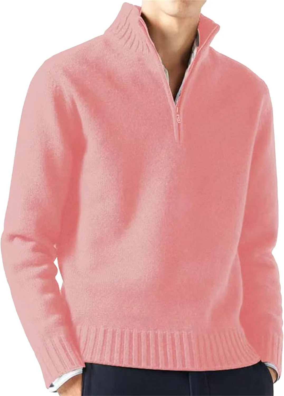 

Мужской свитер с молнией на четверть и длинными рукавами для осени и зимы Maiyifu-GJ