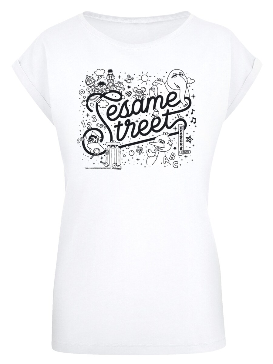

Футболка F4NT4STIC Shirt Sesame Street Collage Black & White, белый