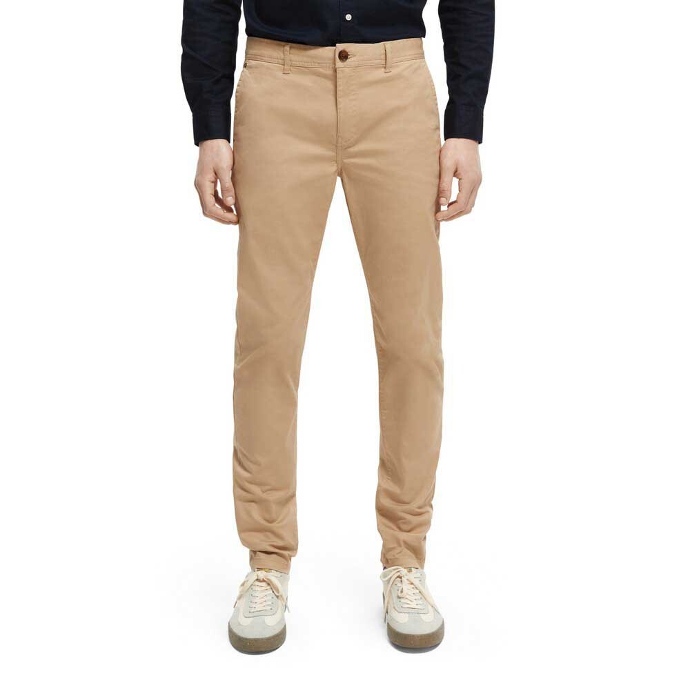 

Брюки Scotch & Soda Essentials Mott Super Slim Fit Chino, бежевый