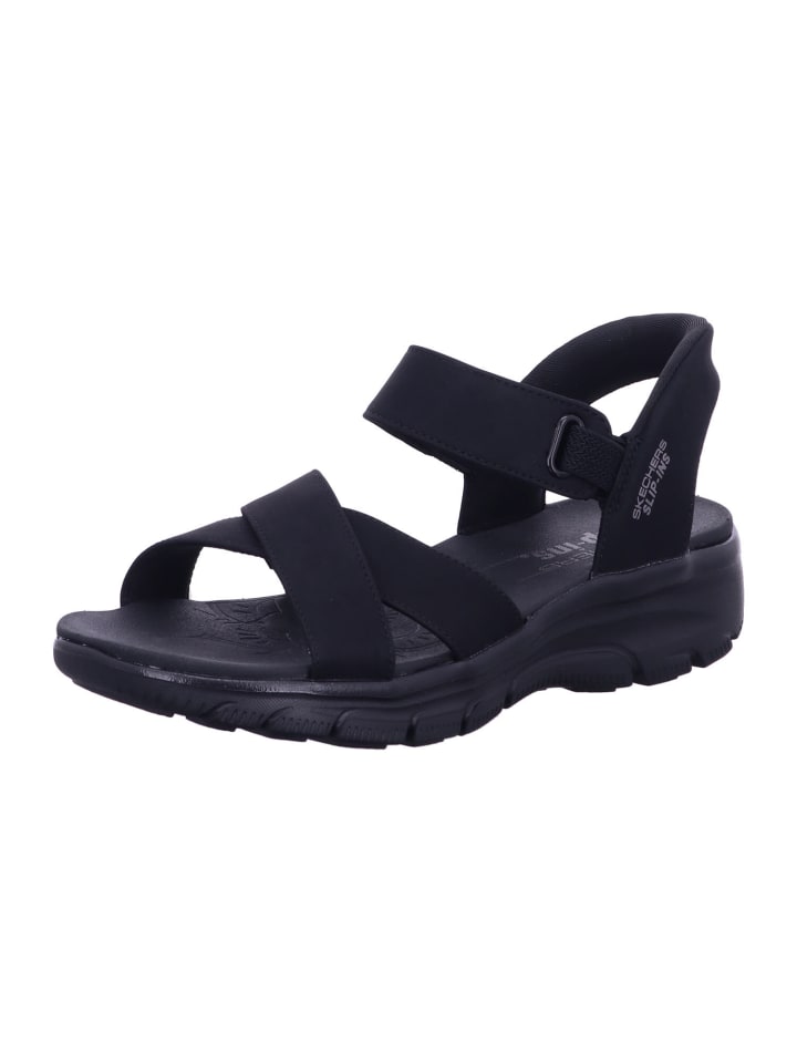 Сандалии на плоской подошве Skechers, черный