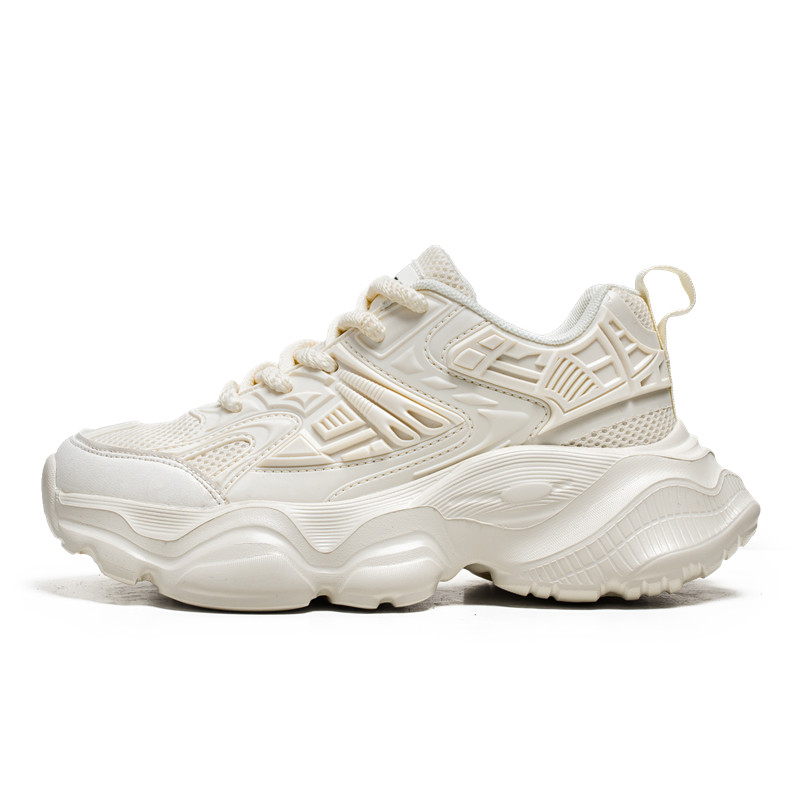 

JKEM Амортизирующие устойчивые к истиранию противоскользящие массивные низкие кроссовки мужские бежевые, цвет Beige