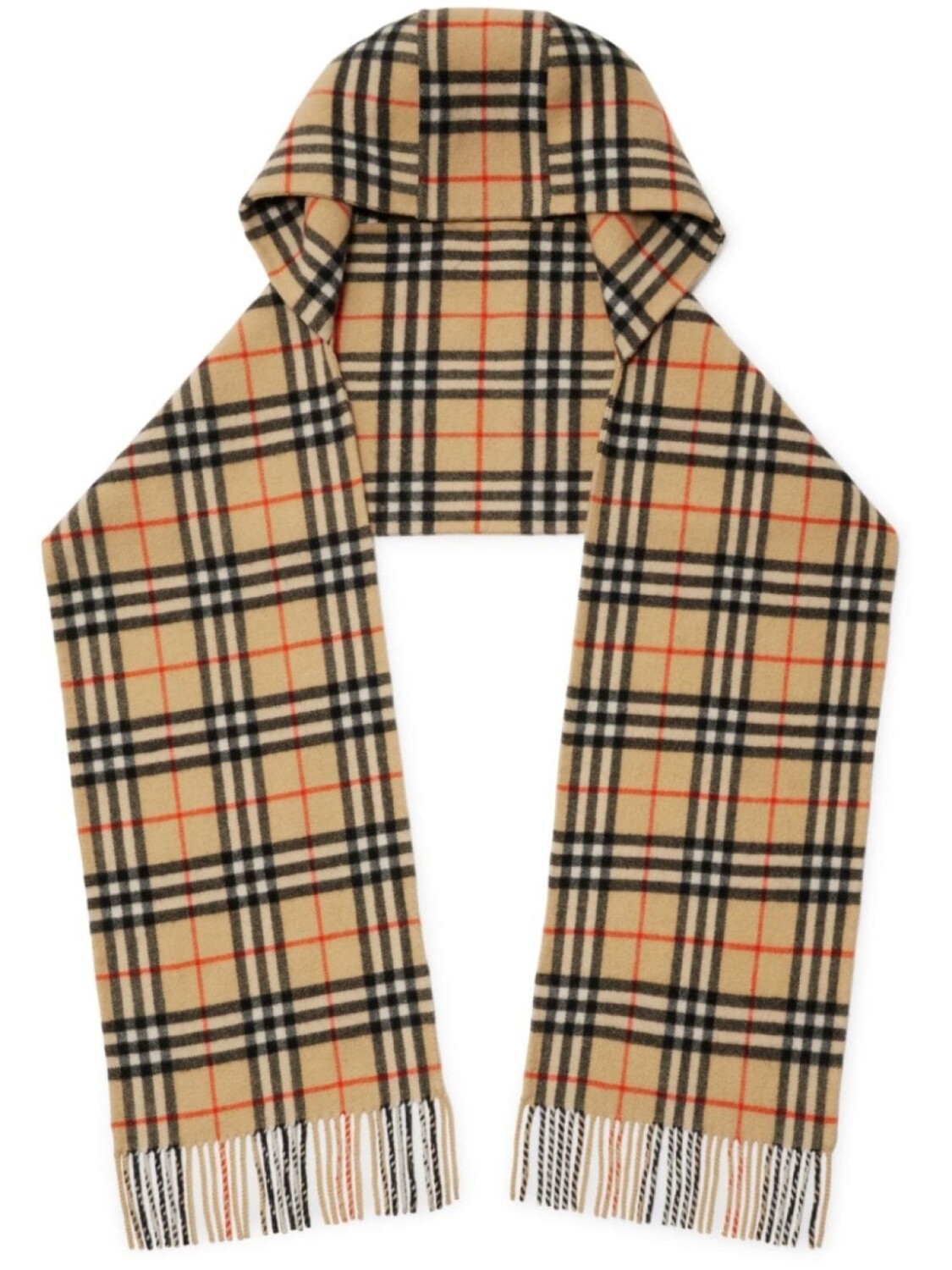 

Burberry кашемировый шарф с капюшоном, нейтральный цвет