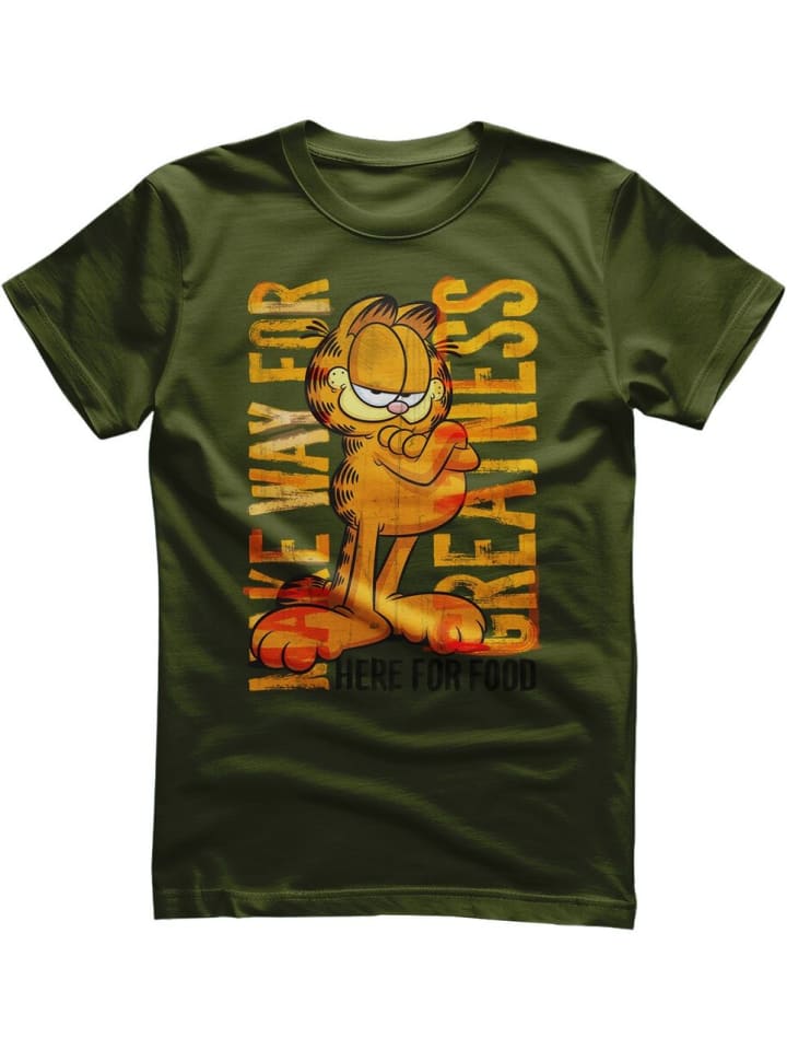 

Футболка Make Way For Greatness T-Shirt зеленого цвета Garfield, Зеленый, Футболка Make Way For Greatness T-Shirt зеленого цвета Garfield