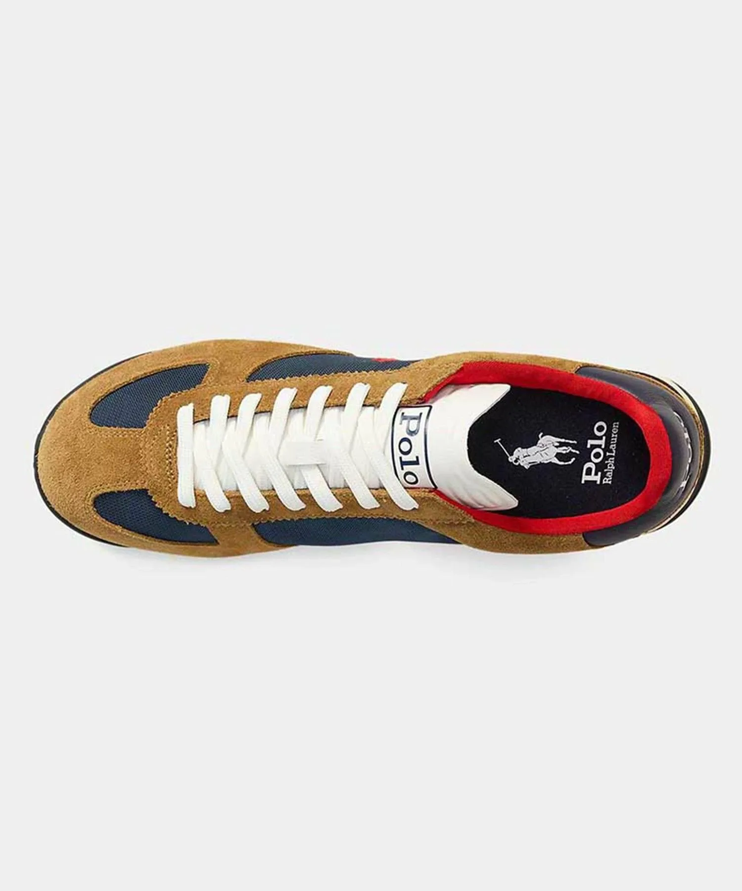 Кроссовки Polo Ralph Lauren RE65 VARICK PP коричневого и темно-синего цвета Polo Ralph Lauren, Brown Navy — фото 3