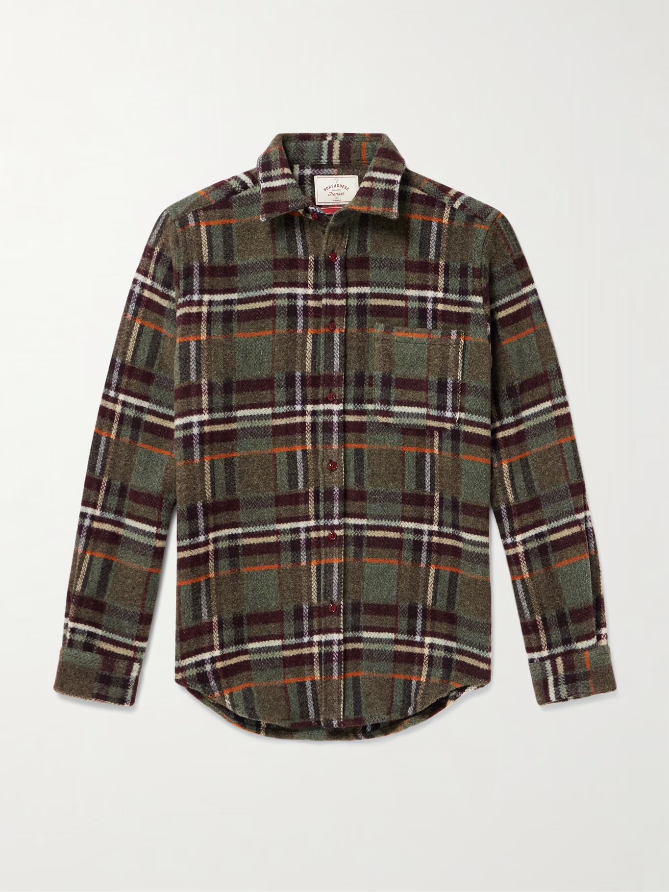 

Рубашка из шерсти с начесом в клетку Virgo PORTUGUESE FLANNEL, коричневый