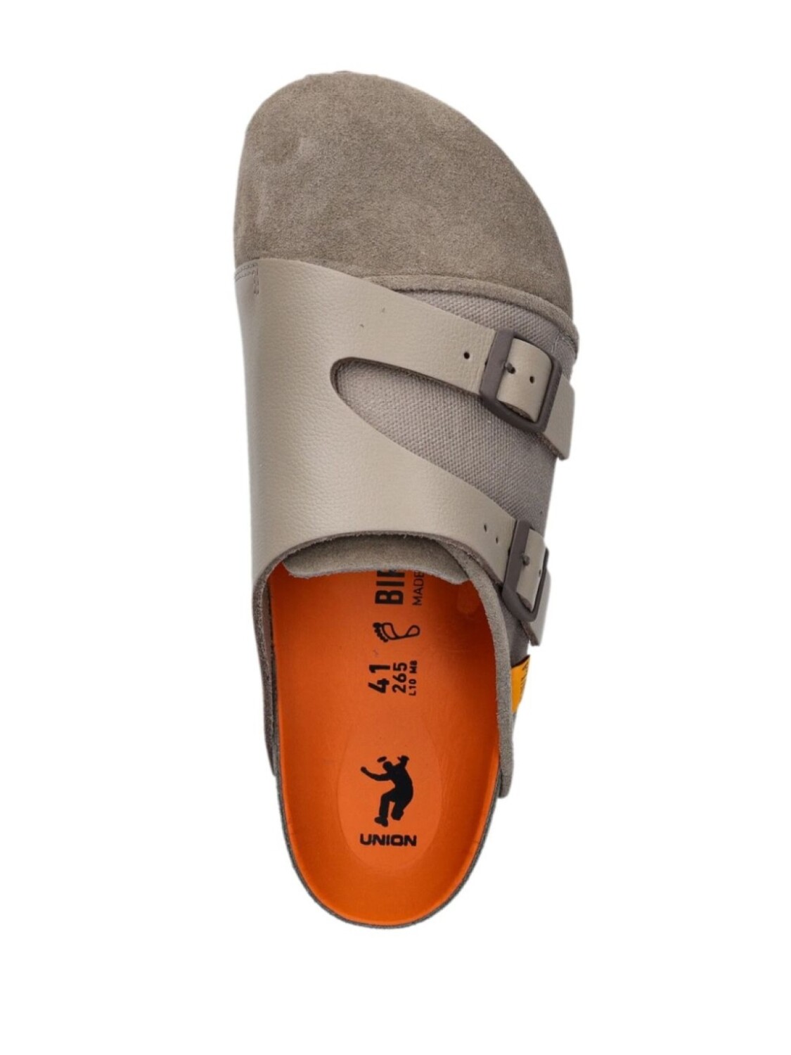 Мюли Birkenstock x Union Bimshire, серо-бежевый — фото 4