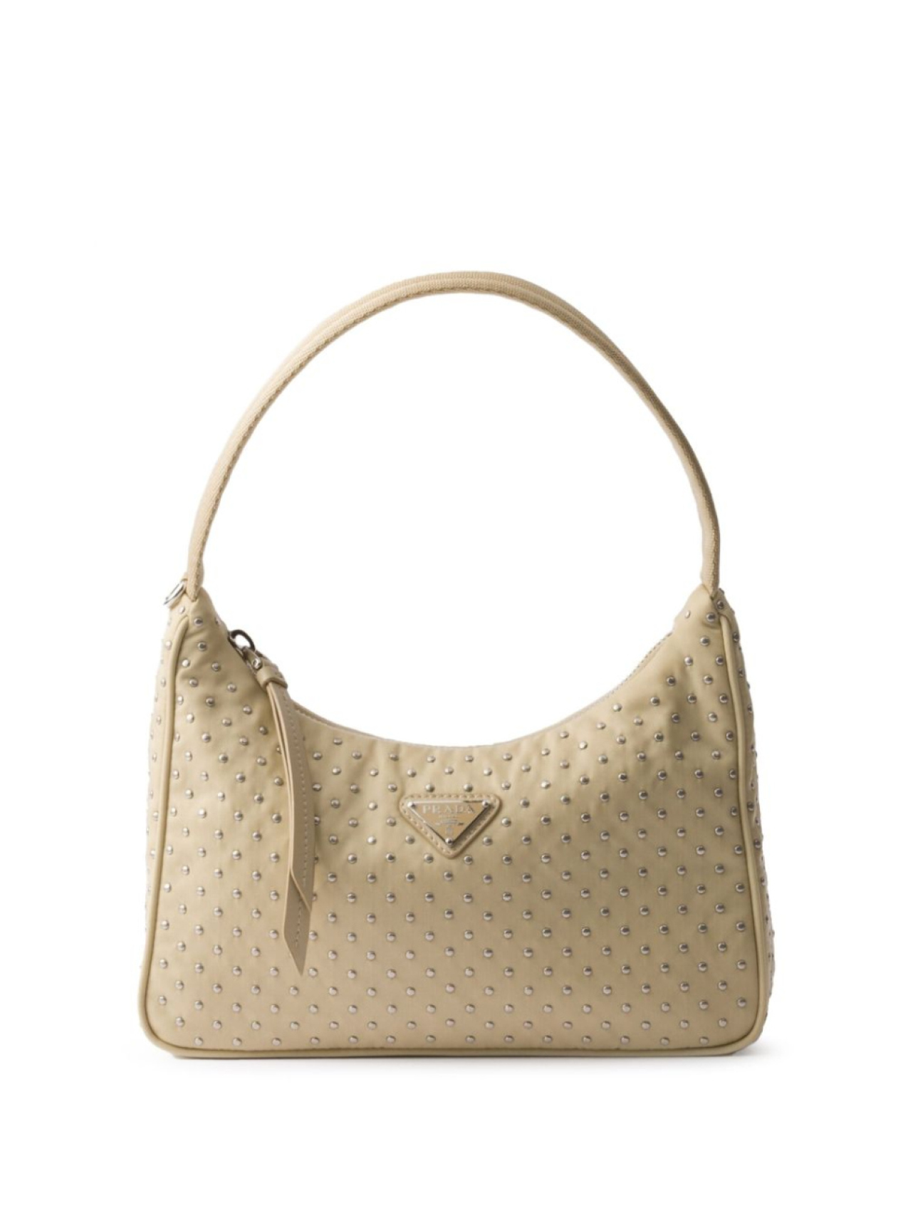 

Prada мини-сумка Re-Nylon с заклепками, нейтральный