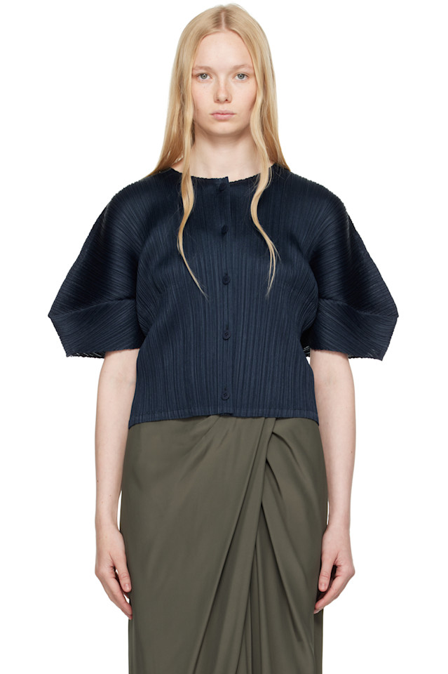 

Кардиган Monthly Colors April Pleats Please Issey Miyake, синий