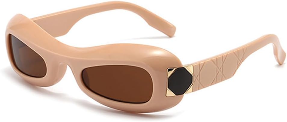 

Винтажные женские солнцезащитные очки «кошачий глаз», модные градиентные очки с защитой от УФ-излучения UV400, мужские овальные солнцезащитные очки цвета шампанского TKKTLLT, Khaki Tea