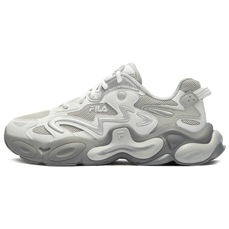 

Кроссовки Amber Shoes с амортизацией, износостойкие, дышащие, для детей и подростков FILA KIDS, белый/серый/желтый