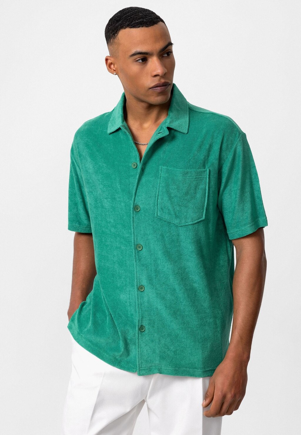 

SHORT SLEEVE Luksemburg Antioch, RELAX FIT Рубашка утино-зеленый