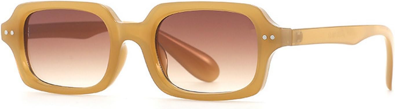 

Солнцезащитные очки Laureles с градиентом цвета шампанского для мужчин, модные маленькие квадратные солнцезащитные очки для женщин, прямоугольные солнцезащитные очки для женщин, C6