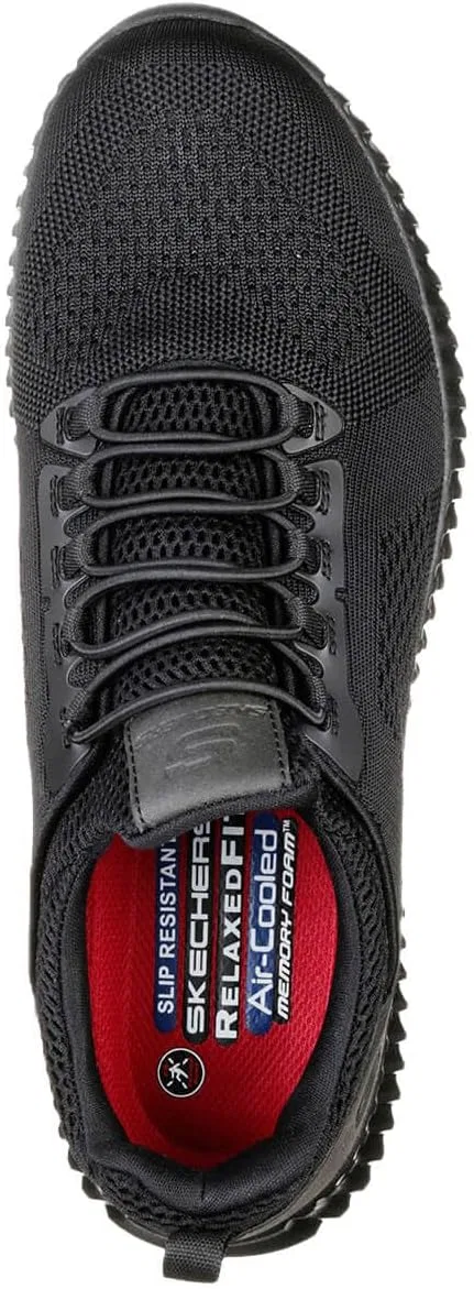 Мужские кроссовки Skechers Cessnock для работников пищевой промышленности, Black Textile Water And Stain Repellent — фото 4