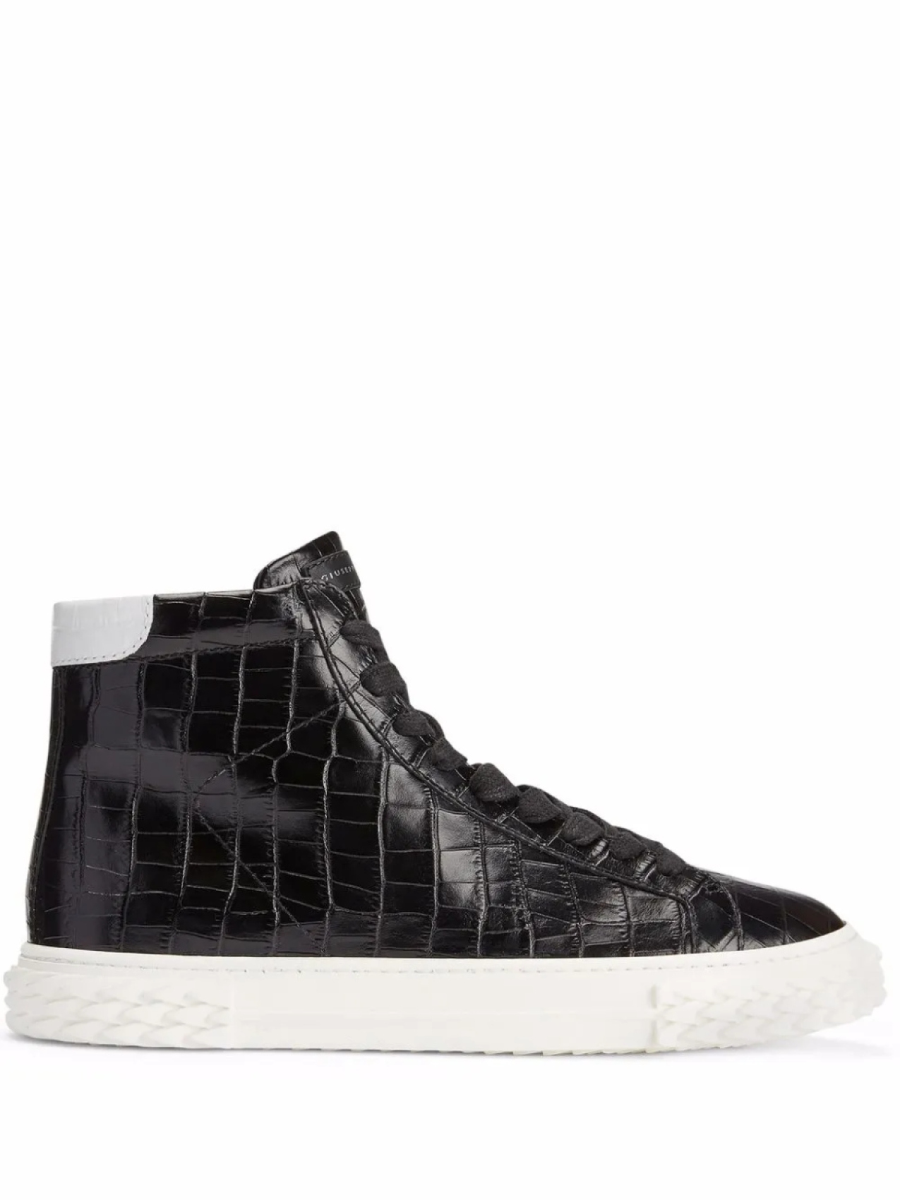 

Giuseppe Zanotti кеды Blabber с тиснением под кожу крокодила, черный
