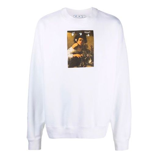 

Толстовка men's fw21 caravaggio printing loose fit white Off-White, белый