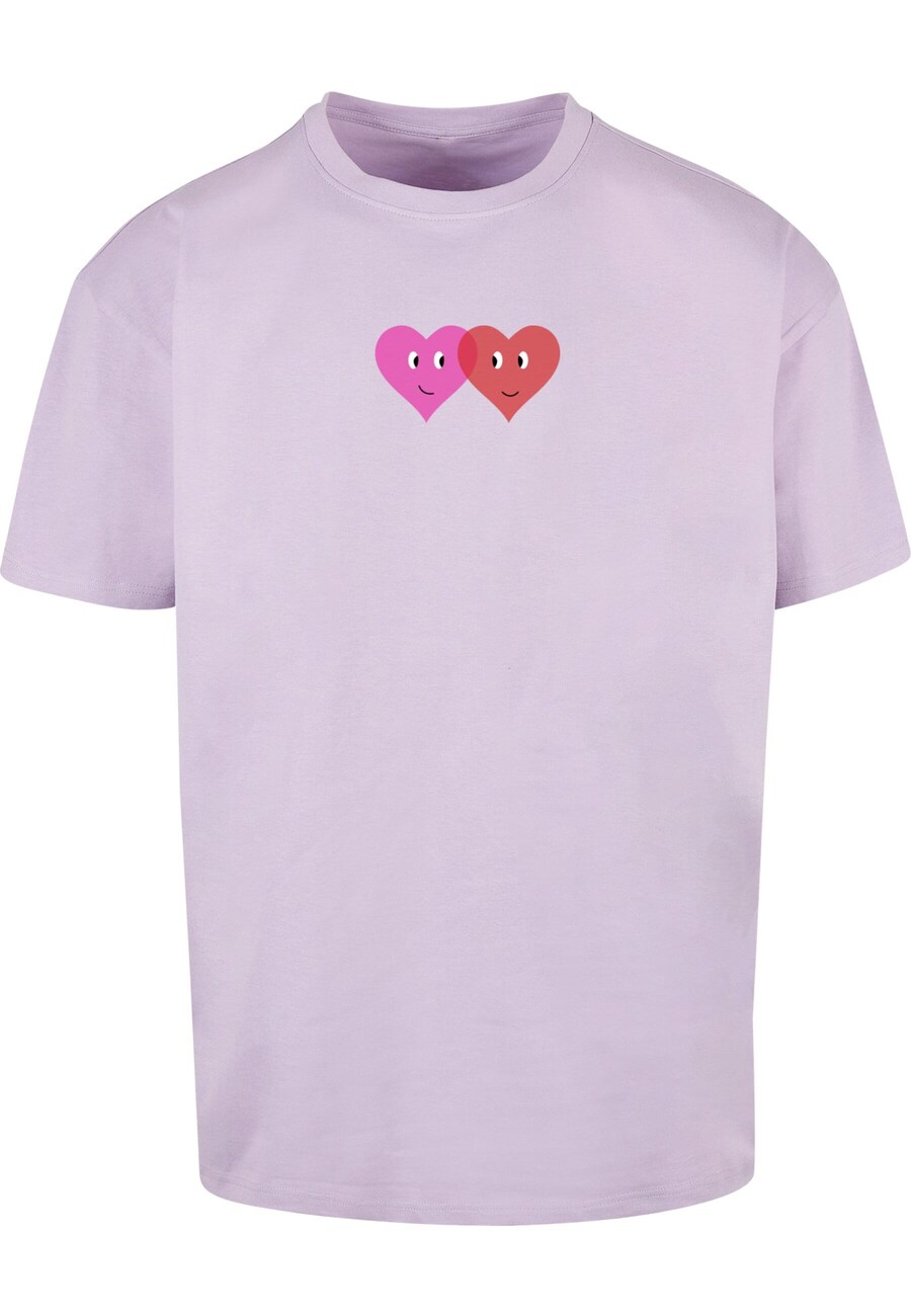 

Классическая футболка Merchcode Shirt Hugs & Love - Two Hearts, фиолетовый