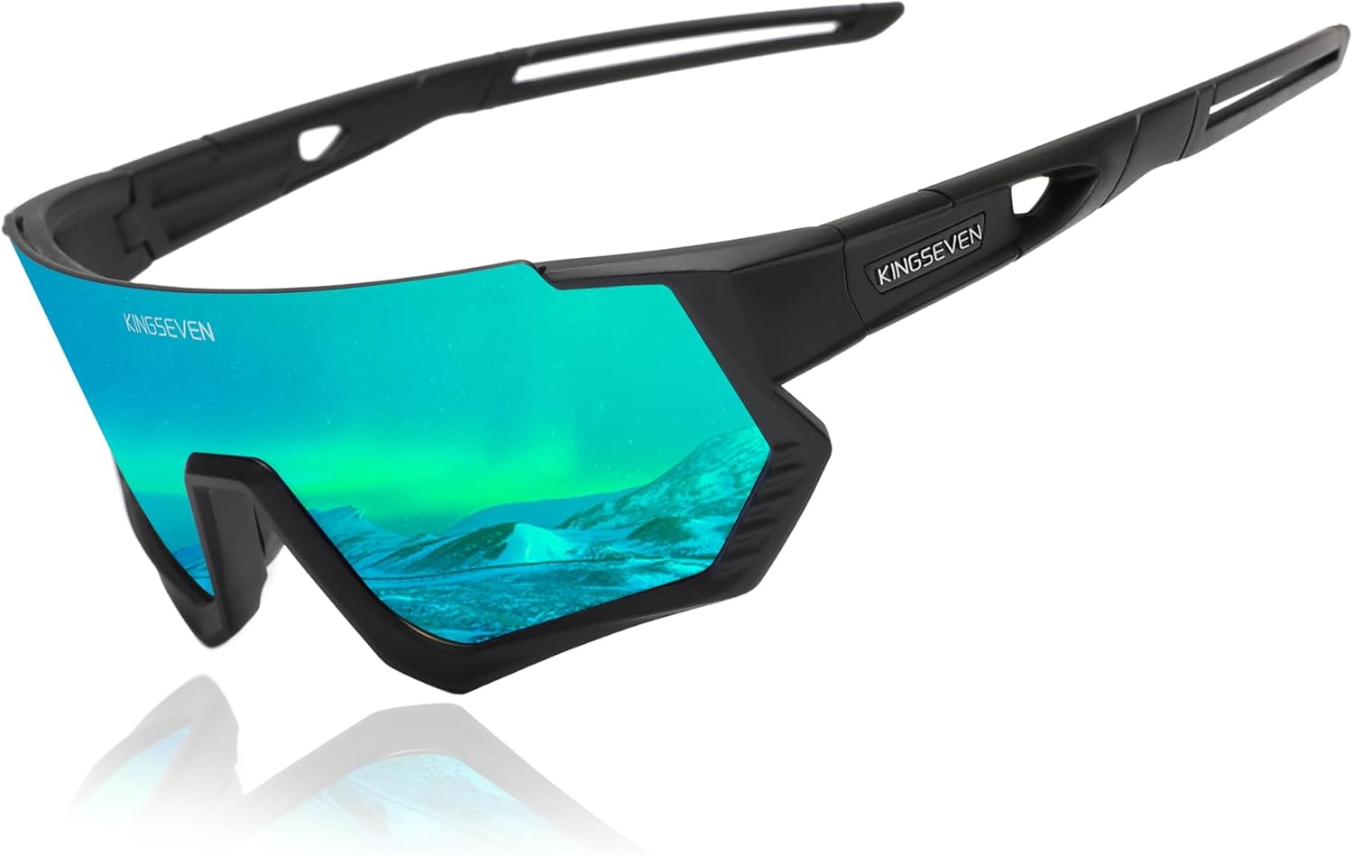 

Поляризованные велосипедные солнцезащитные очки KINGSEVEN для мужчин и женщин, для горного велосипеда, защита от УФ-излучения UV400, спортивные солнцезащитные очки LS910, черные и зеленые, Black Green
