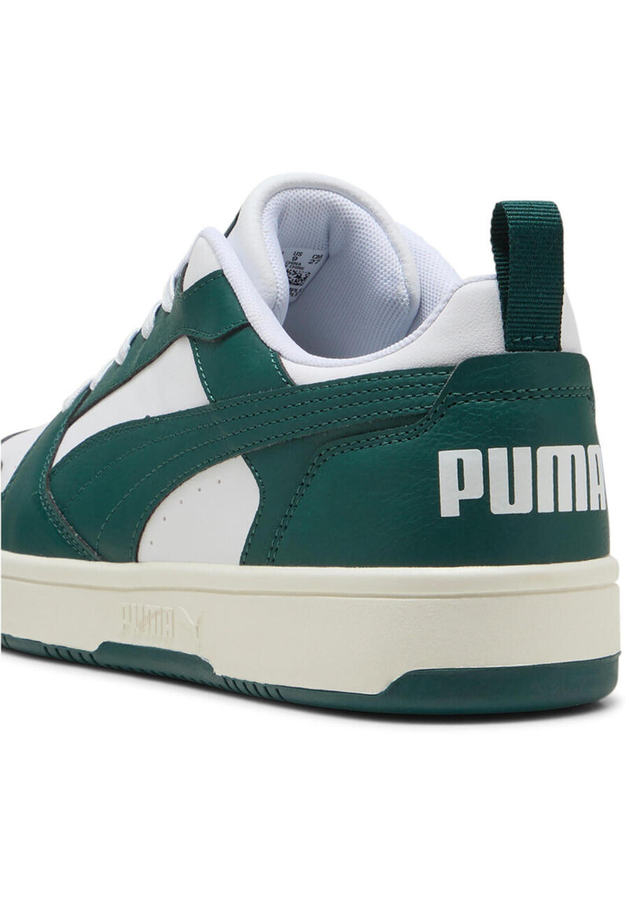 Кроссовки мужские Puma Rebound v6 Low, цвет 3923288, цвет 43, белый, зеленый — фото 4