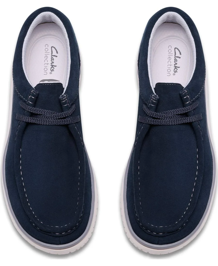 Мужские низкие повседневные слипоны RelaxLite Clarks, темно-синий suede — фото 4