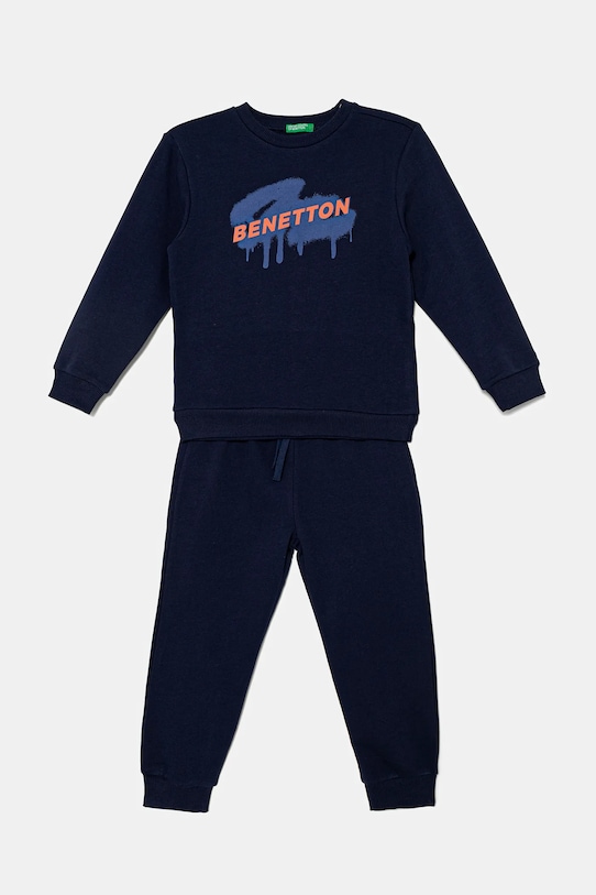 

Детский хлопковый спортивный костюм United Colors Of Benetton, темно-синий
