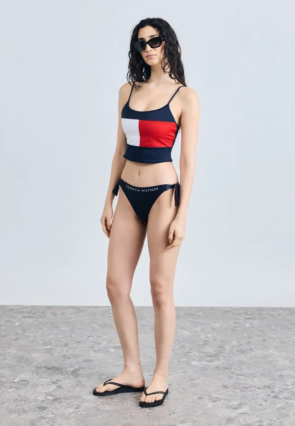Фирменный топ от танкини с цветовыми блоками, верх от бикини. Tommy Hilfiger, Dark Night Navy — фото 2