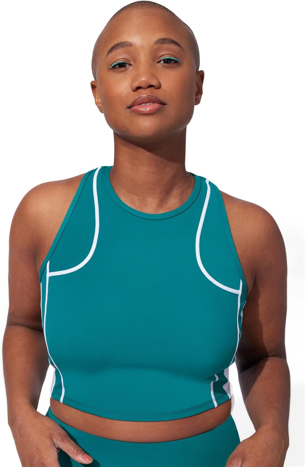 

Топ Eleven by Venus Williams Backspin Midi Tank, цвет Alpine Green