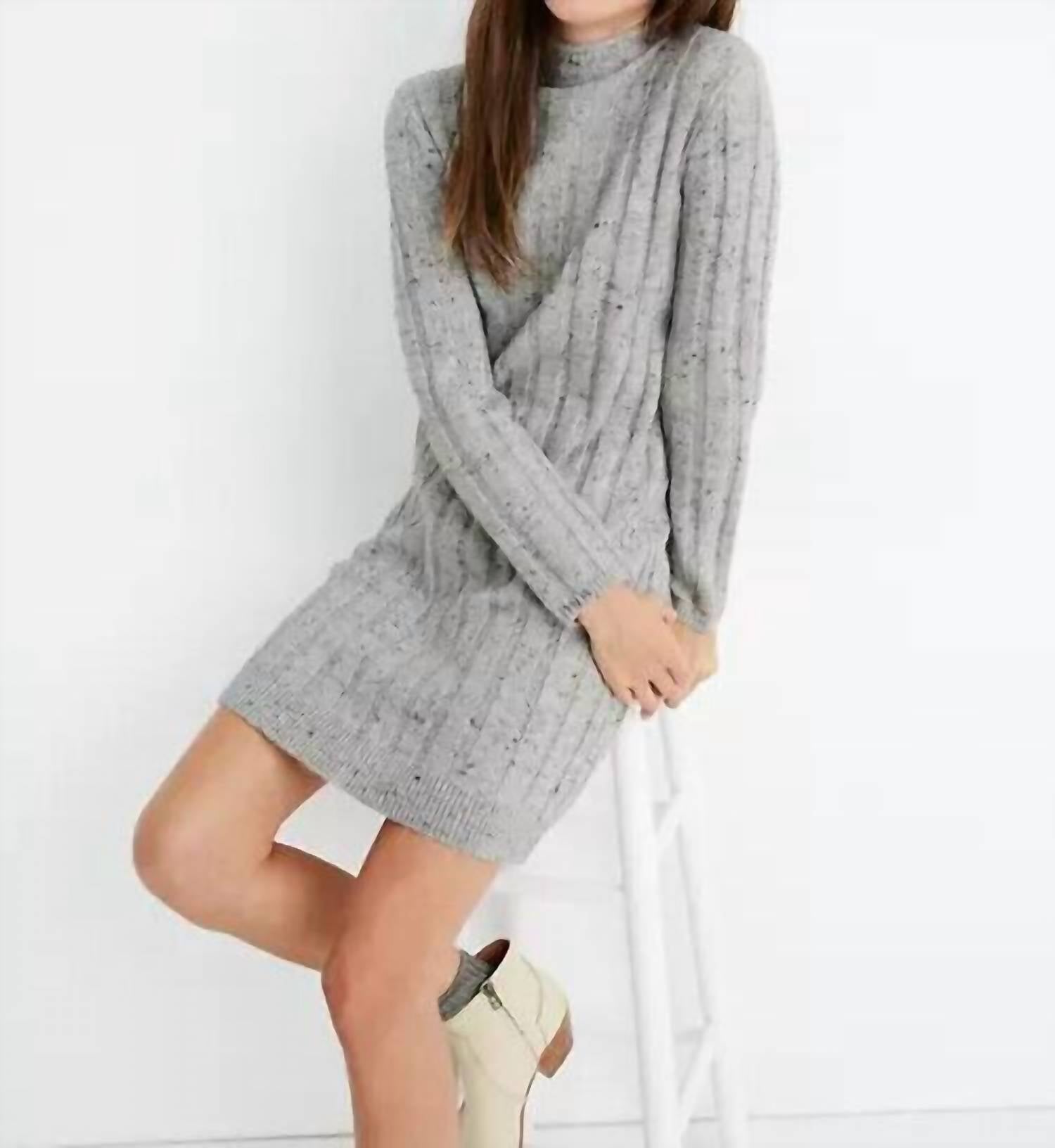 

Платье-свитер Donegal Rolled Mock Neck в сером цвете Madewell, серый