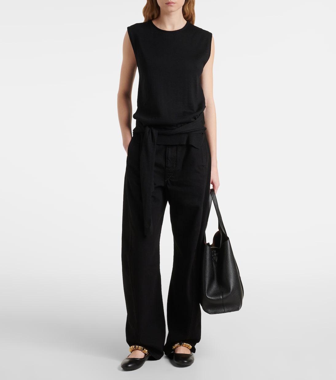 Декорированные кожаные балетки Мэри Джейн Tod's, Nero — фото 3