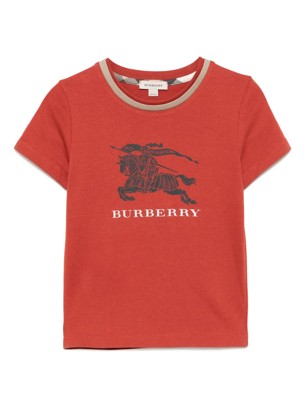 

Футболка с логотипом BURBERRY KIDS, красный