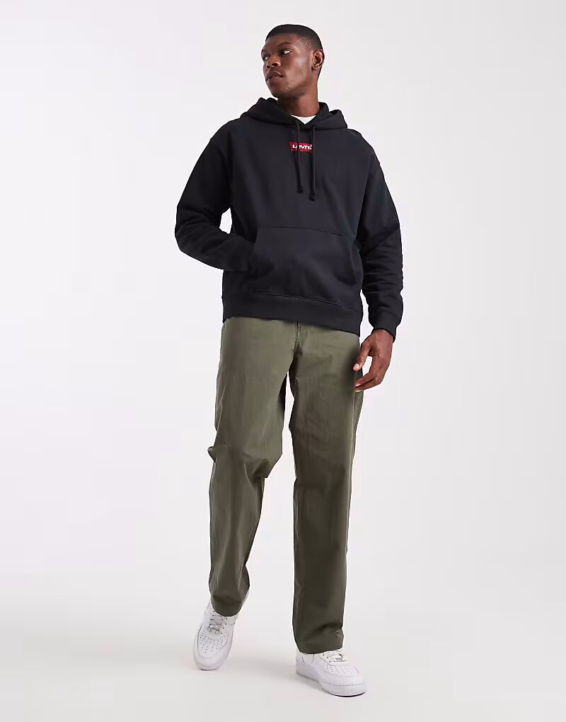 Толстовка свободного кроя с принтом логотипа 2 horse на спине черного цвета Levi'S — фото 2