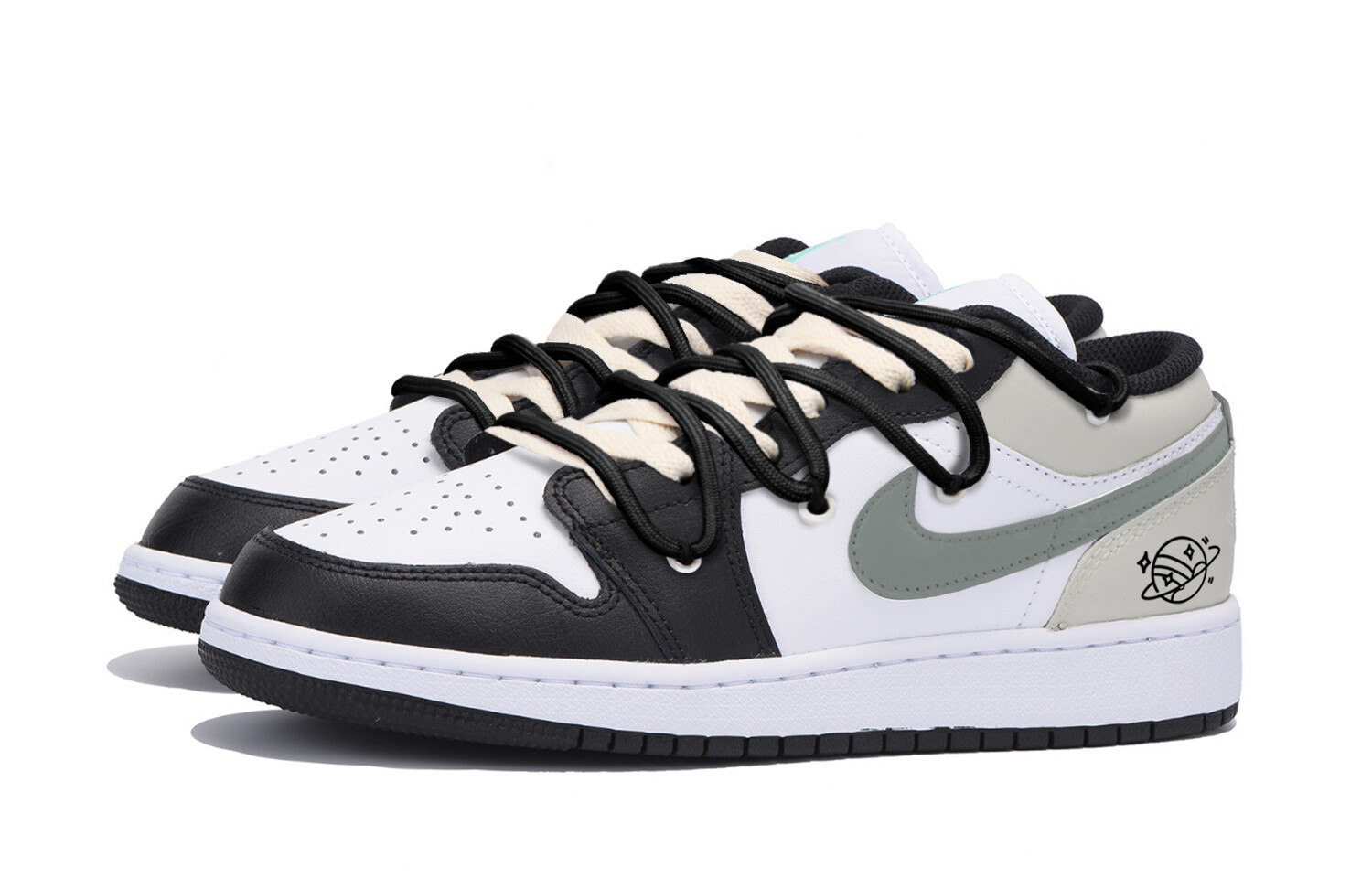 

Баскетбольные кроссовки Air 1 Vintage женские с низким верхом, черный/серый Jordan