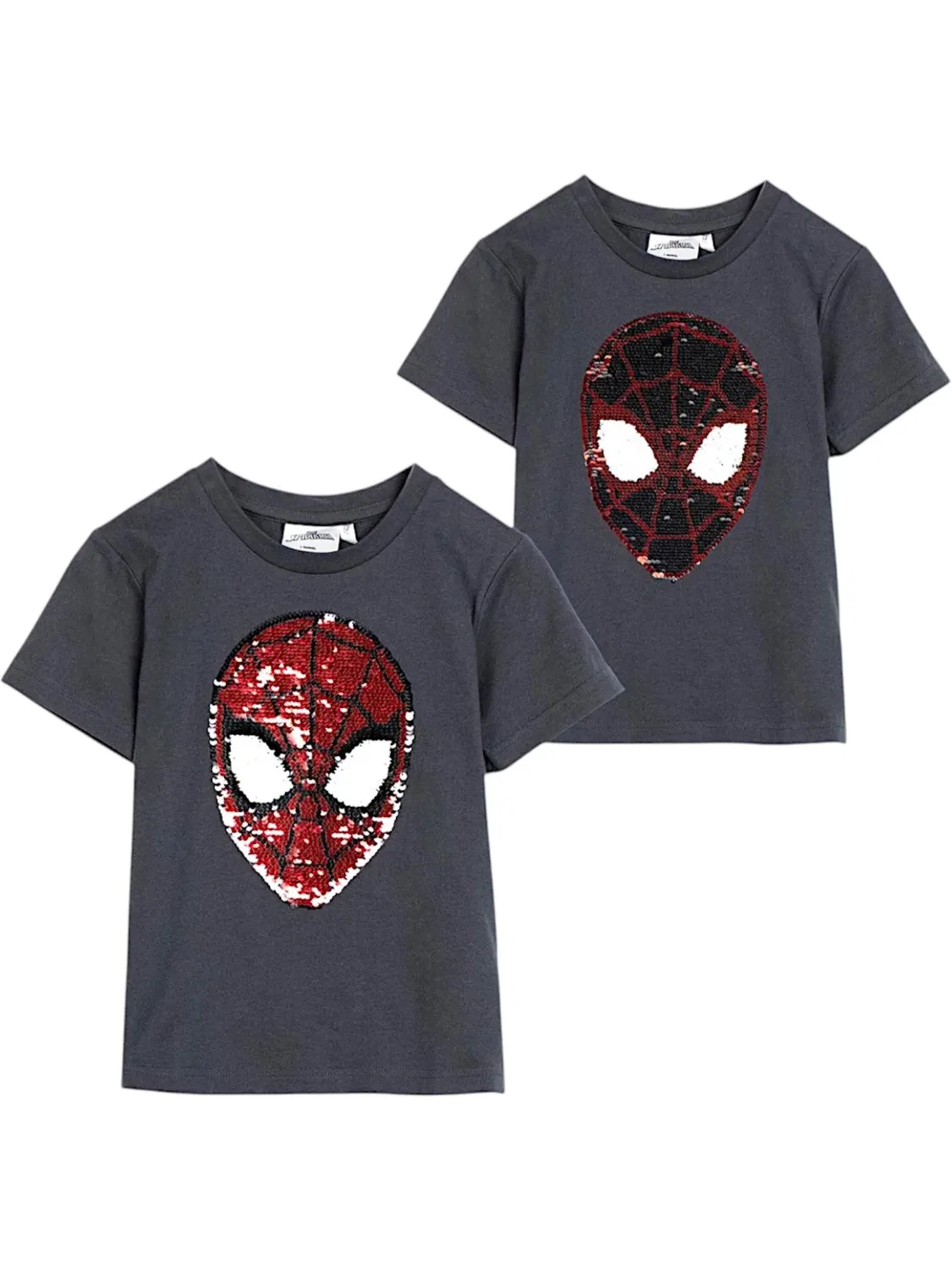 Футболка с пайетками Spider-Man, Cerda, темно-серый
