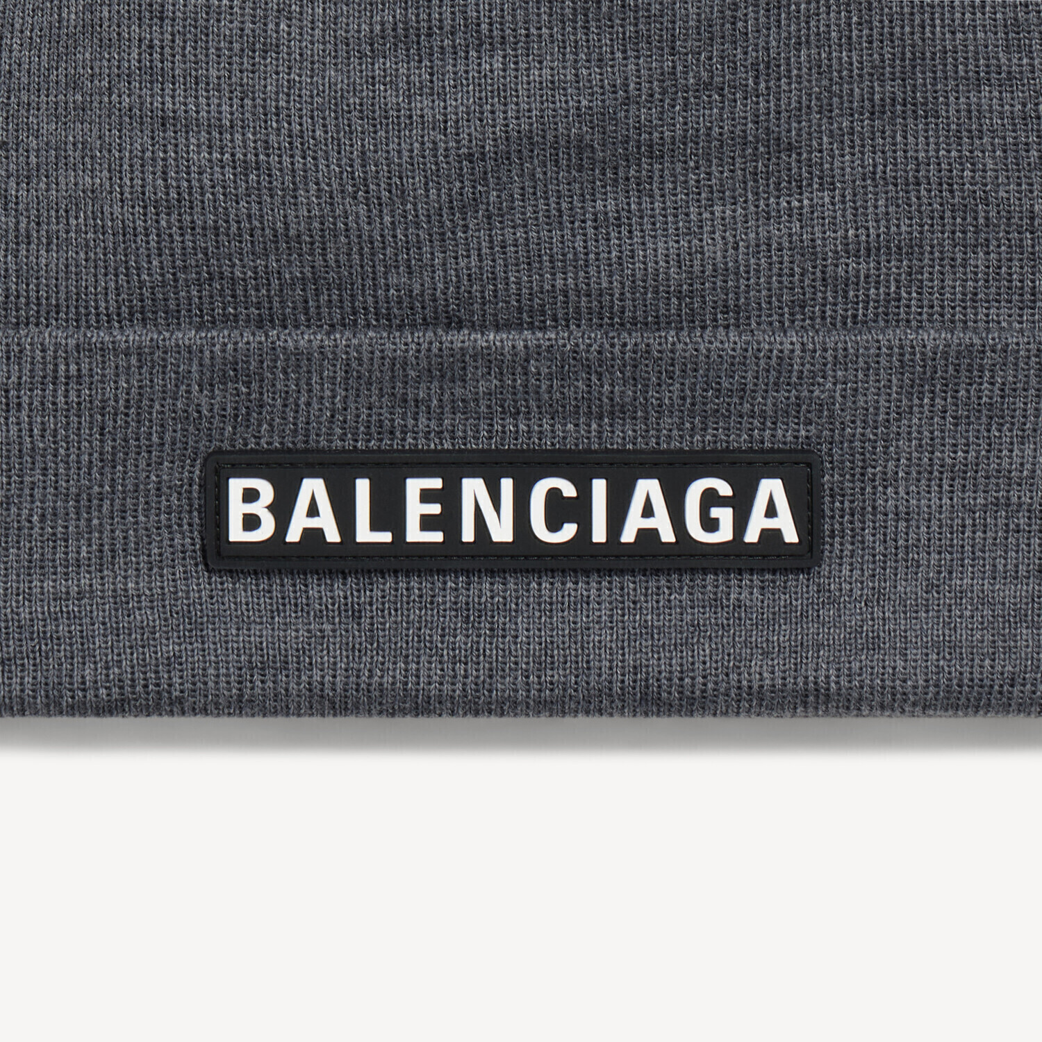 Мужская шапка с нашивкой серого цвета BALENCIAGA, серый — фото 3