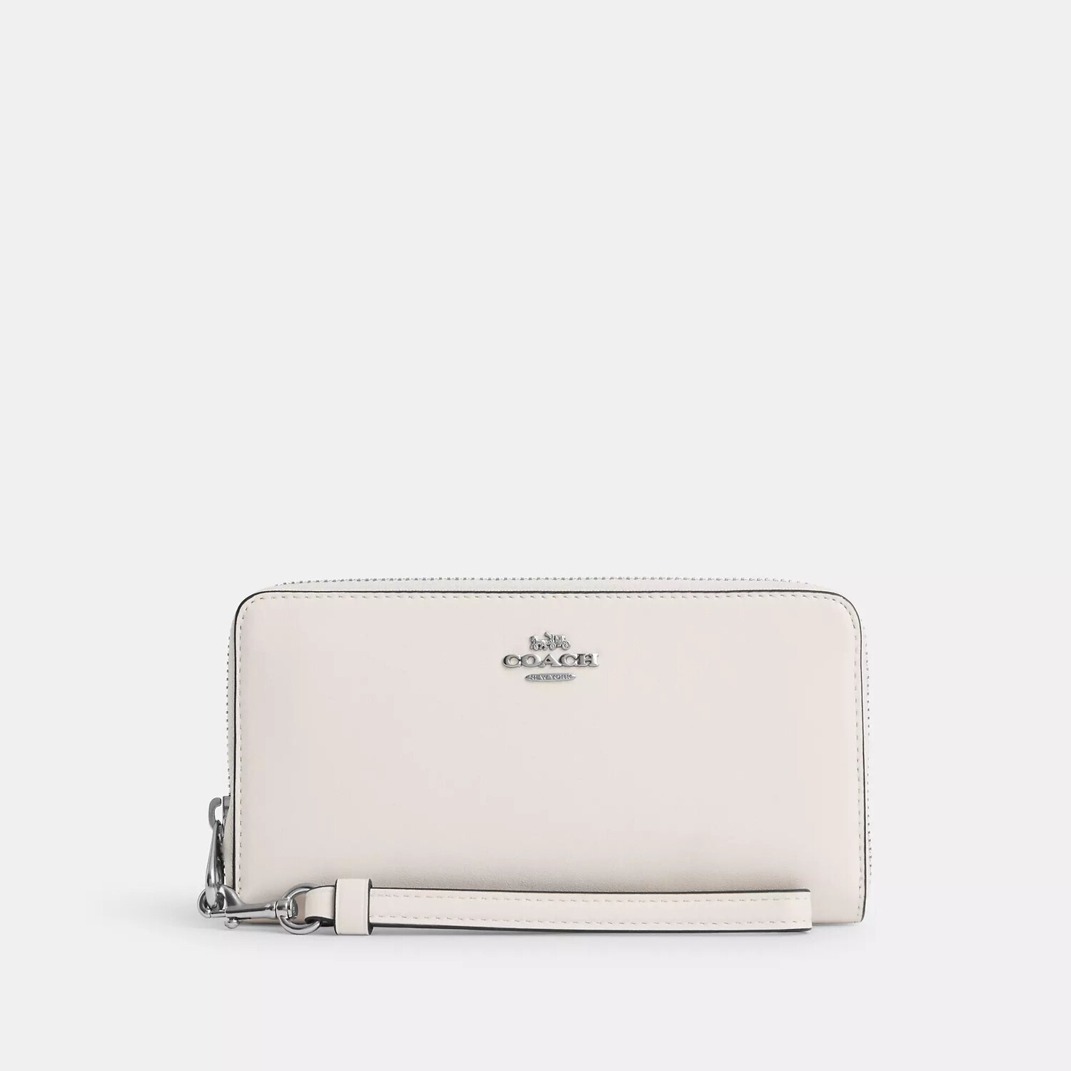 

Длинный кошелек Coach Outlet на молнии по кругу, цвет Silver/Chalk