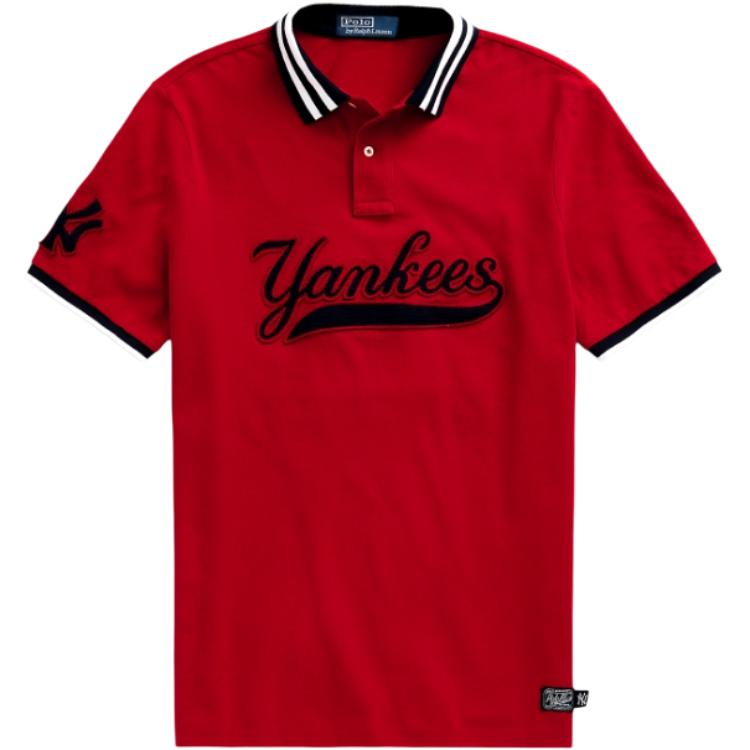 Футболка поло Yankees Polo Ralph Lauren, красная — фото 2
