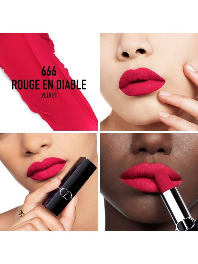 Помада Rouge Dior Couture Colour — бархатное покрытие DIOR, 666 Rouge En Diable — фото 2